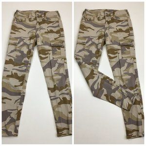 TRUE RELIGION Multi-Color Camo Print Cargo Legging Skinny Jeans Zip Ankle